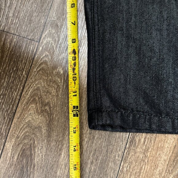 Vintage Mecca Jean Shorts Men's 36 Black Denim Jorts Wide Leg Skater Baggy Y2K - Picture 11 of 12